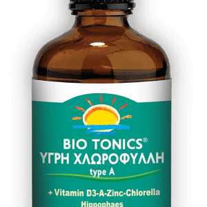 Συσκευασία Bio Tonics Υγρή Χλωροφύλλη Type A 100ml σε σταγόνες με γεύση ανανά