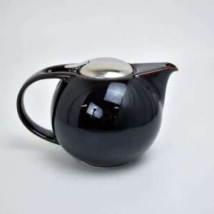 Κεραμική Τσαγιέρα Μεγάλη Πλατιά 1000ml Antique Καφέ