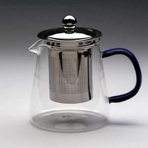 Γυάλινη Τσαγιέρα Με Μεταλλικό Καπάκι & Σουρωτήρι Πίνδος 500ml