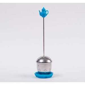 Ανοξείδωτο Σουρωτήρι Αυγό με Έγχρωμο Πιατάκι Σιλικόνης