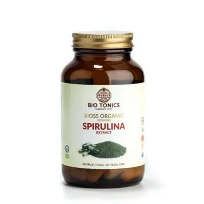 Bio tonics Bio Spirulina 300mg 60 κάψουλες - Φυσικό συμπλήρωμα διατροφής σπιρουλίνας