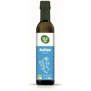 Λινέλαιο Ψυχρής Πίεσης Βιολογικής Καλλιέργειας 250ml σε γυάλινο μπουκάλι