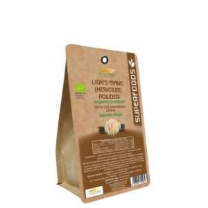 Lion's Mane (Hericium) βιολογική σκόνη 60g για μνήμη και συγκέντρωση