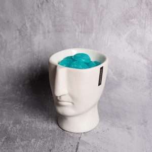 Λευκός κεραμικός αρωματιστής Scentchips Visage με σχέδιο προσώπου