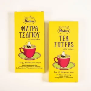 Χάρτινα φίλτρα τσαγιού με σπαγγάκι 1-3 κούπες